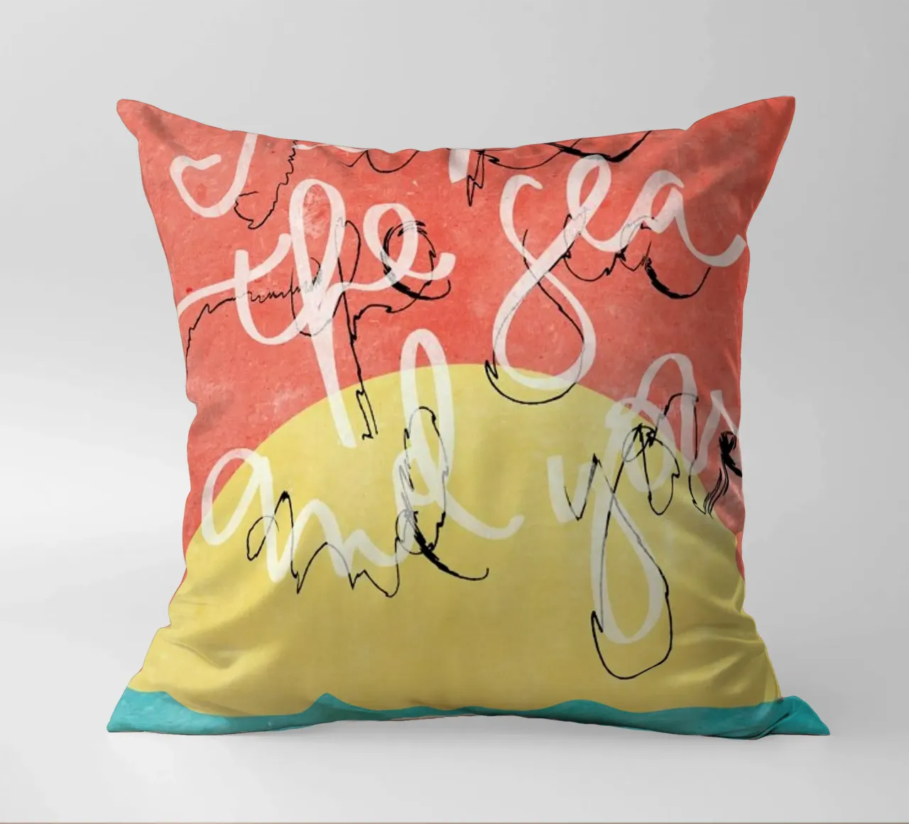 I Like The Sea + You cuscino da Kristen Polsinelli