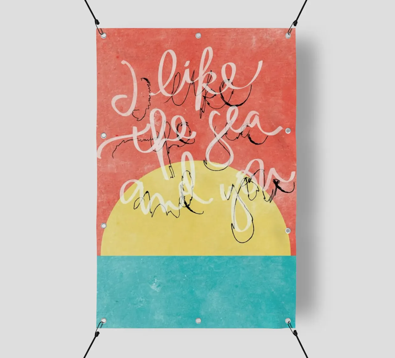 I Like The Sea + You telo in pvc da Kristen Polsinelli