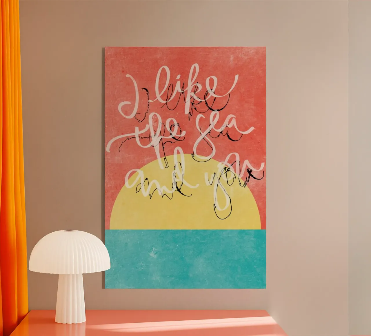 I Like The Sea + You acrylic glass by Kristen Polsinelli