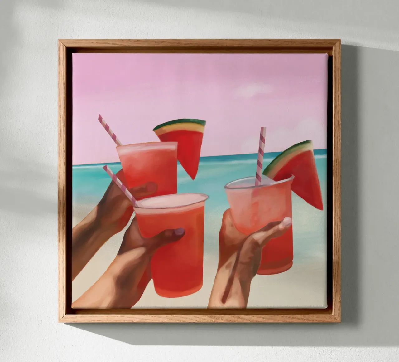 Proost op de zomer canvas met Baklijst van Verse