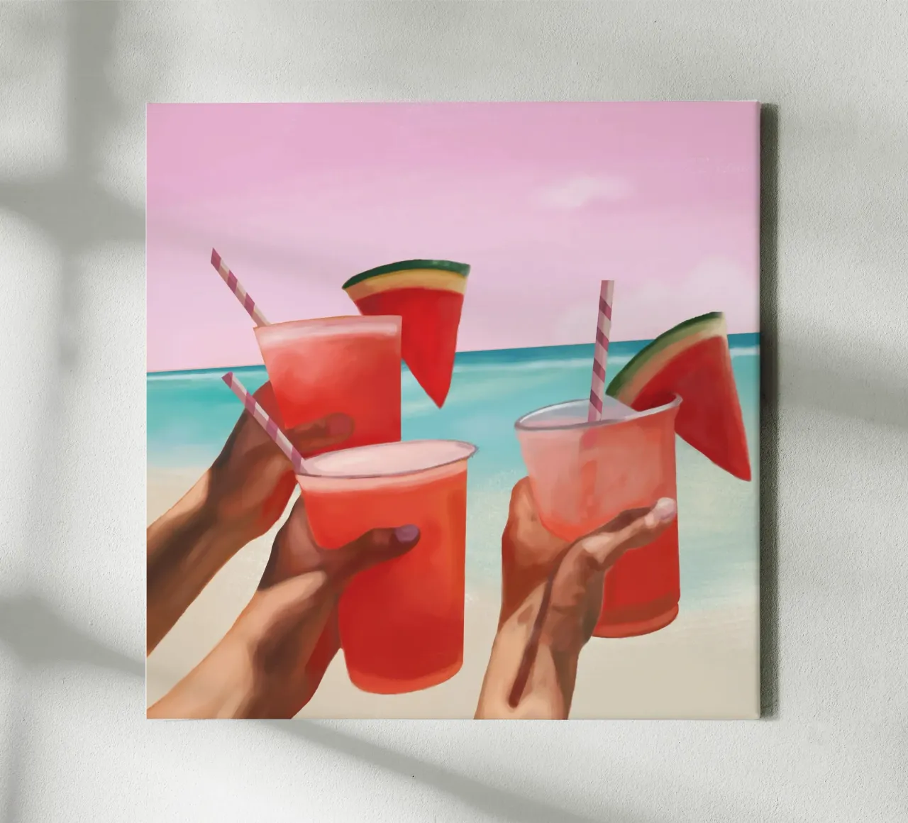 Proost op de zomer canvas met Baklijst van Verse