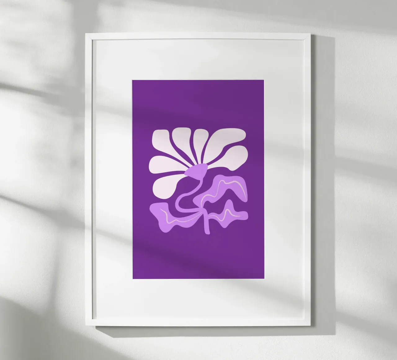 Bold Curvy Flower purple Hahnemühle von karenmenzenbach