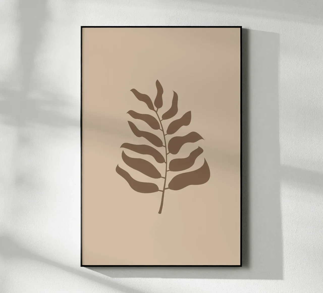 Bold Palm Leaf brown plexiglass da Trend Collection by Palmartprints