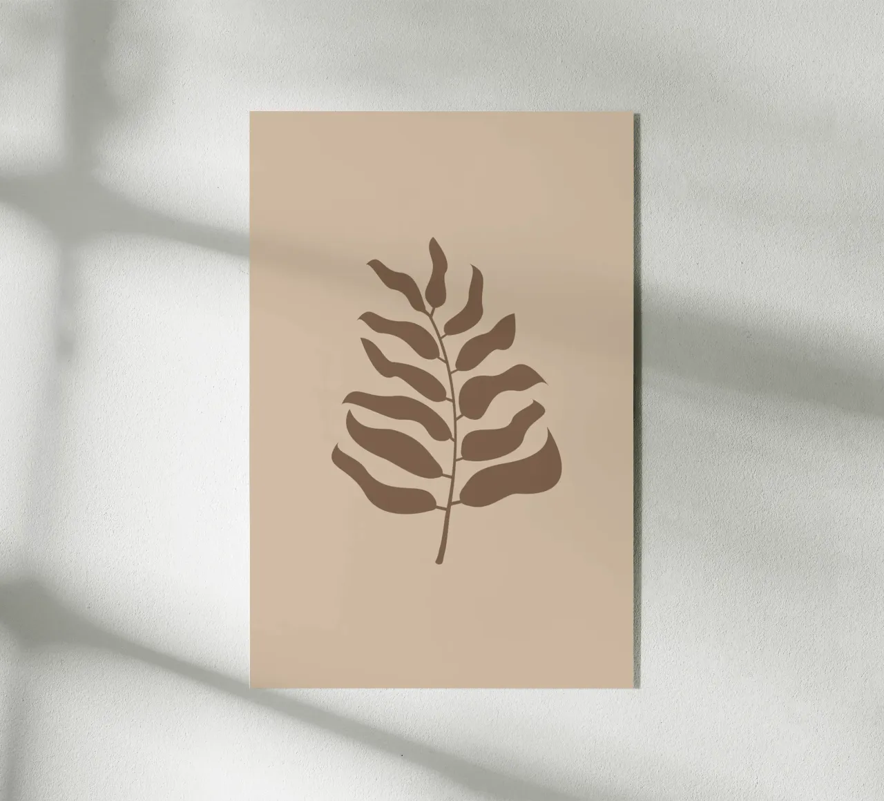 Bold Palm Leaf brown plexiglass da Trend Collection by Palmartprints