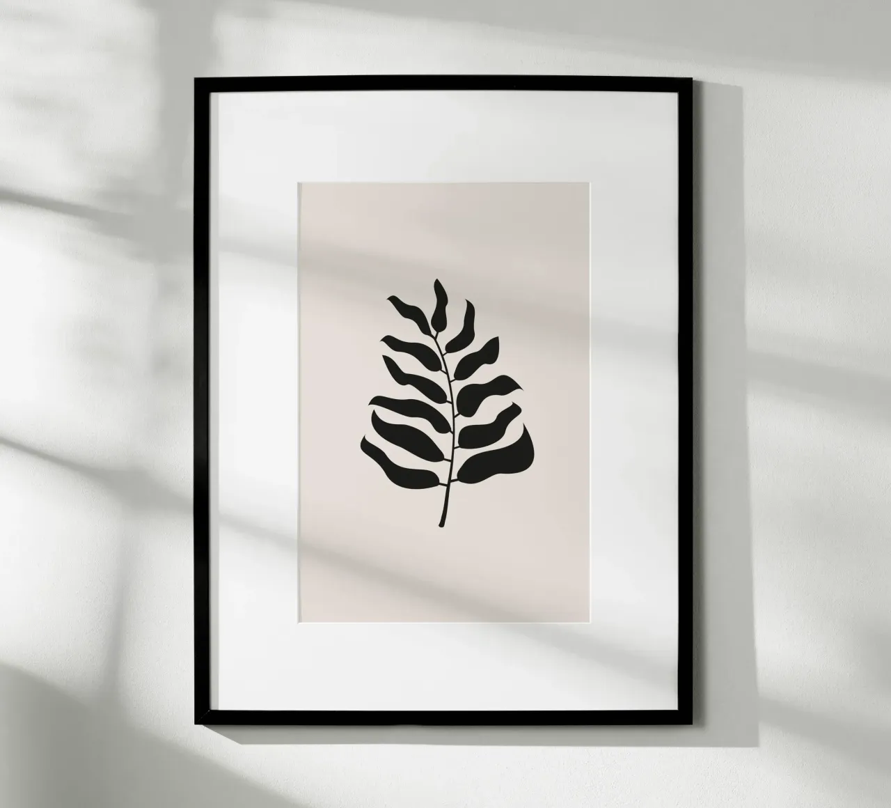 Bold Palm Leaf black hahnemühle by karenmenzenbach