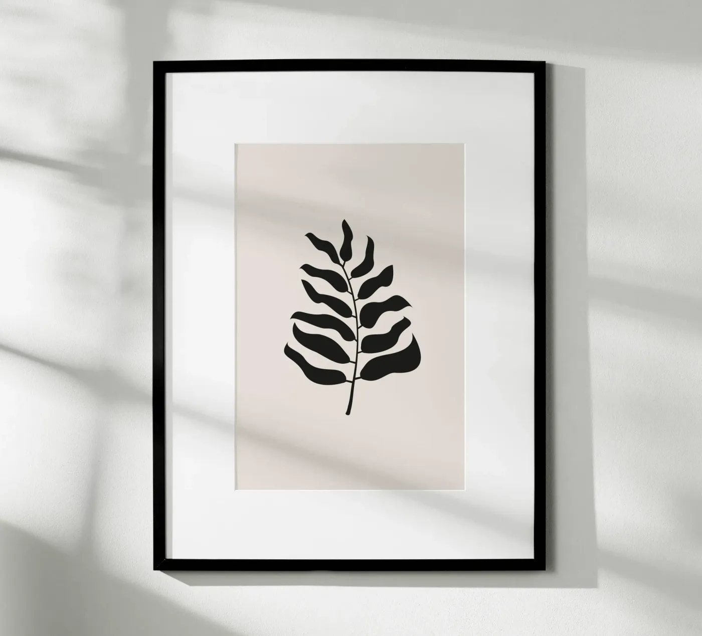 Bold Palm Leaf black poster da Trend Collection by Palmartprints