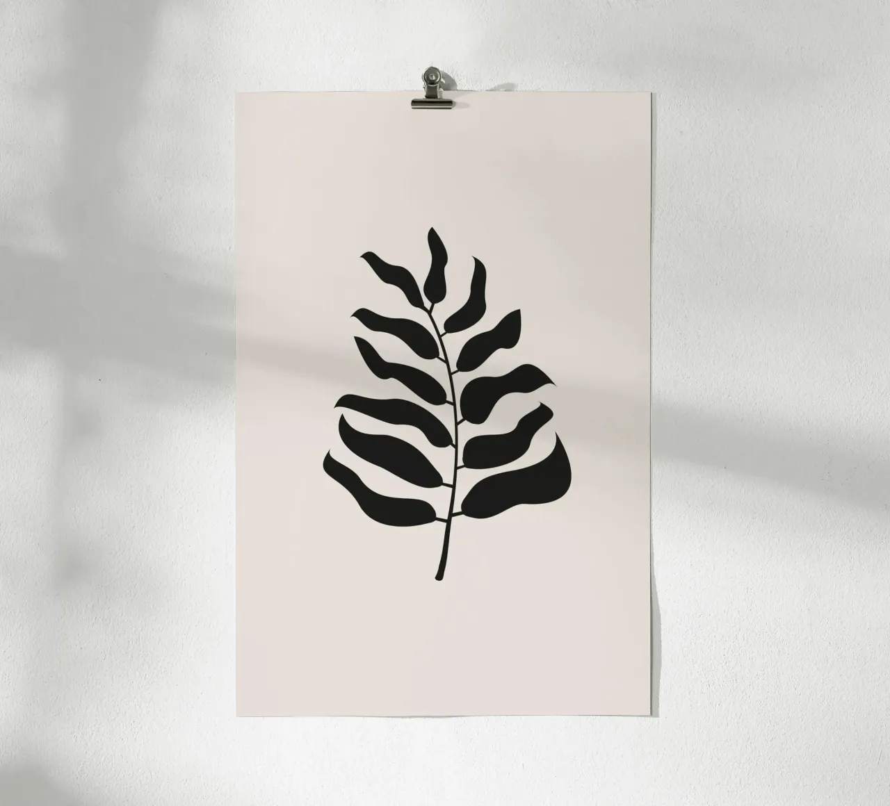 Bold Palm Leaf black hahnemühle by karenmenzenbach