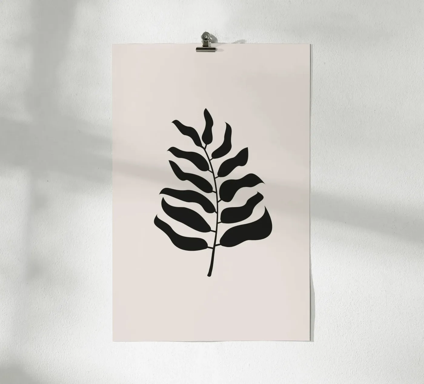 Bold Palm Leaf black poster da Trend Collection by Palmartprints