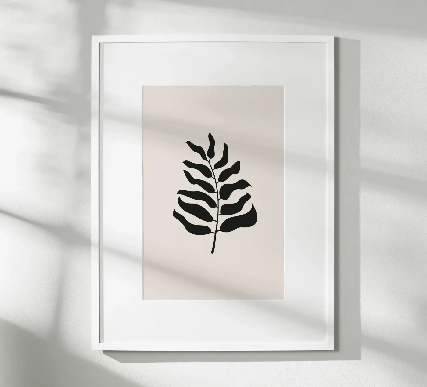 Bold Palm Leaf black poster da Trend Collection by Palmartprints