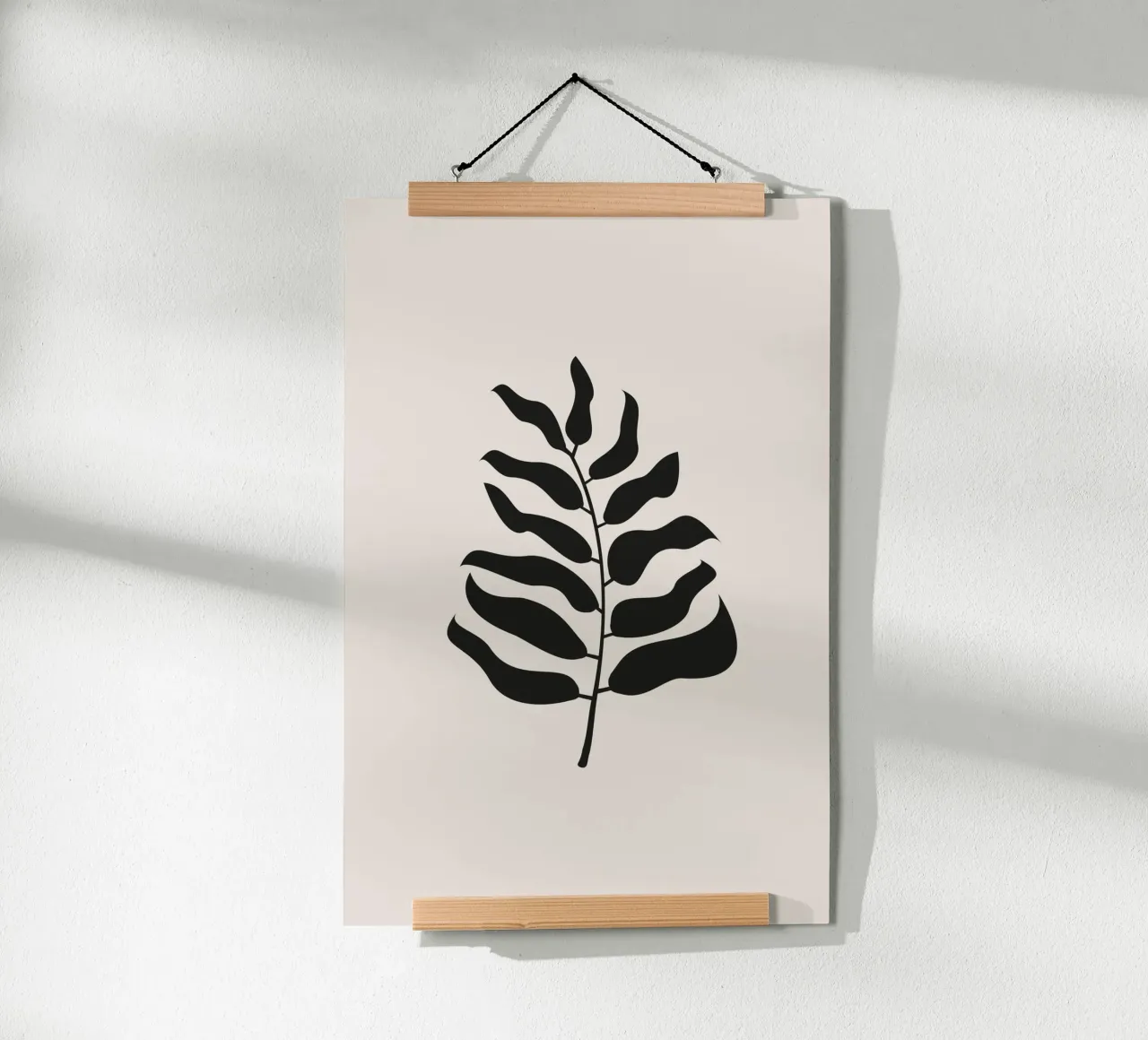 Bold Palm Leaf black hahnemühle by karenmenzenbach