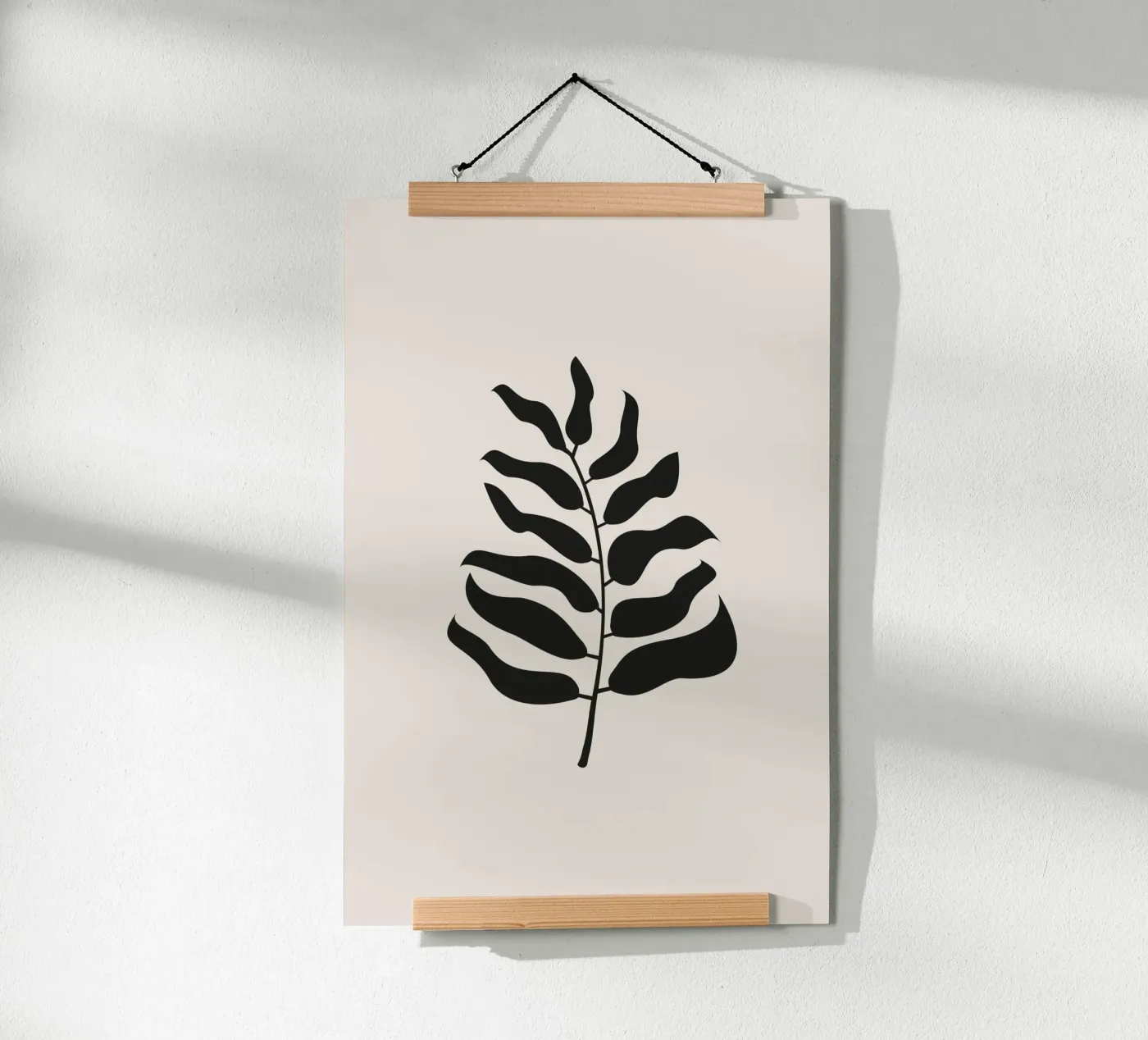Bold Palm Leaf black poster da Trend Collection by Palmartprints