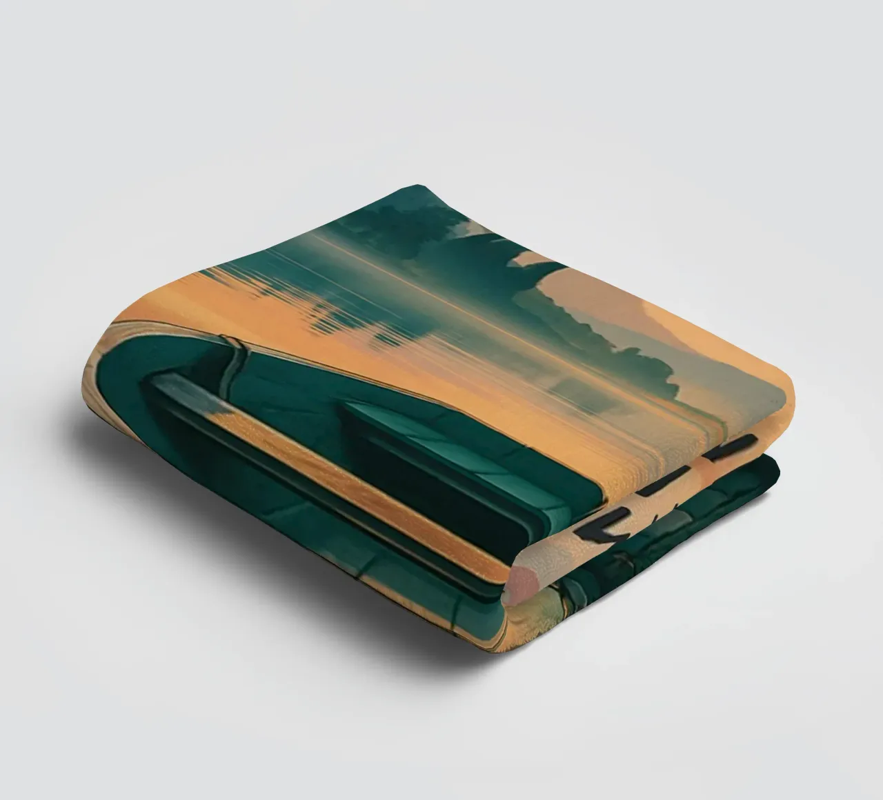 Serenità all'alba: Un nuovo inizio sul lago - Ispirazione asciugamano da bagno da inspirational quote