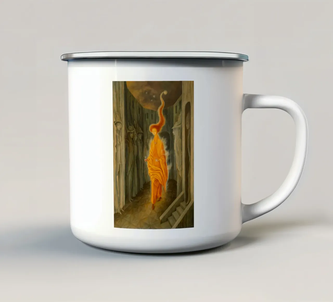 Remedios Varo The Call (The Call) enamel mug by Kunze Gallery