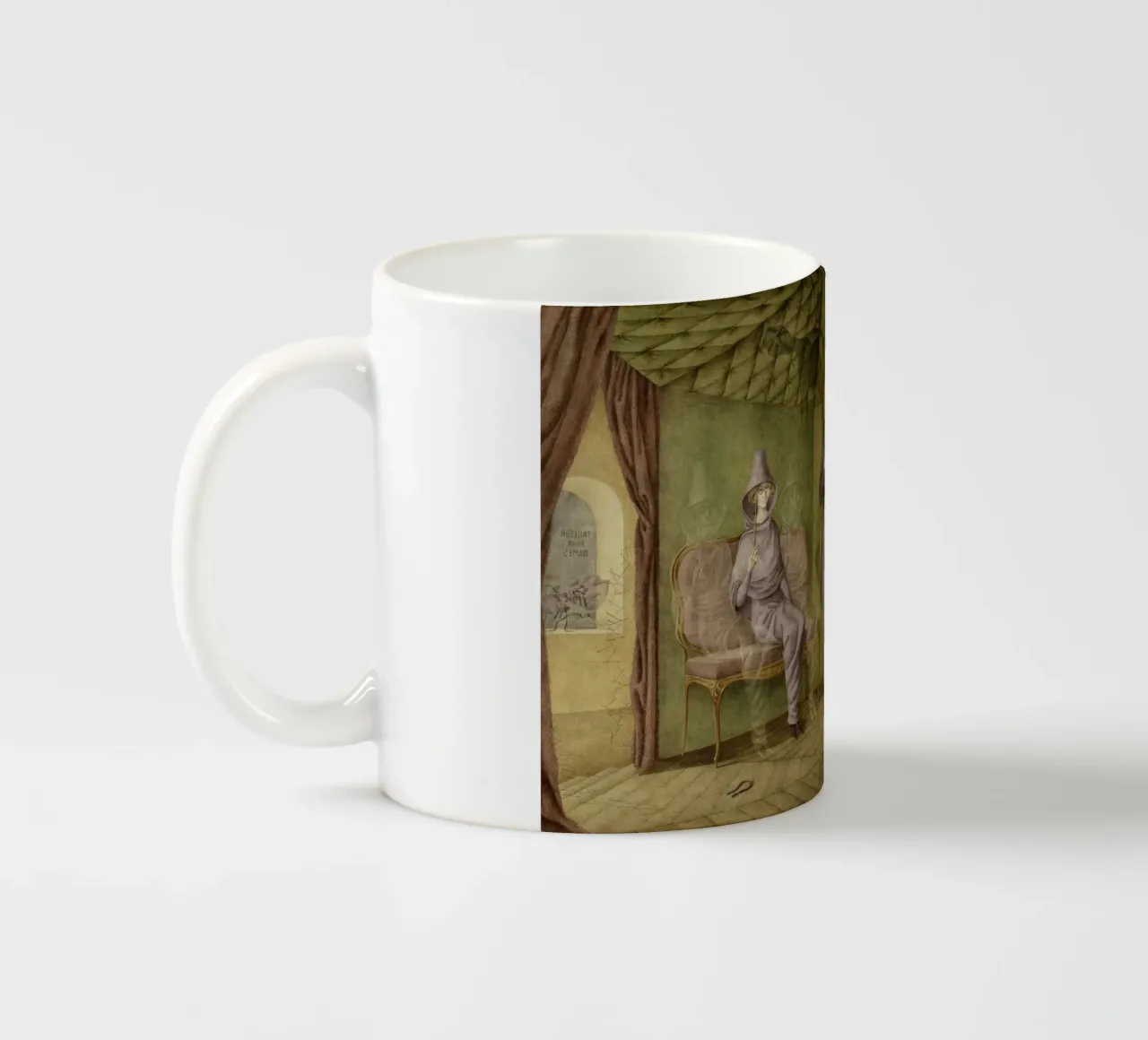 Abito da donna Remedios Varo tazza in ceramica da Kunze Gallery