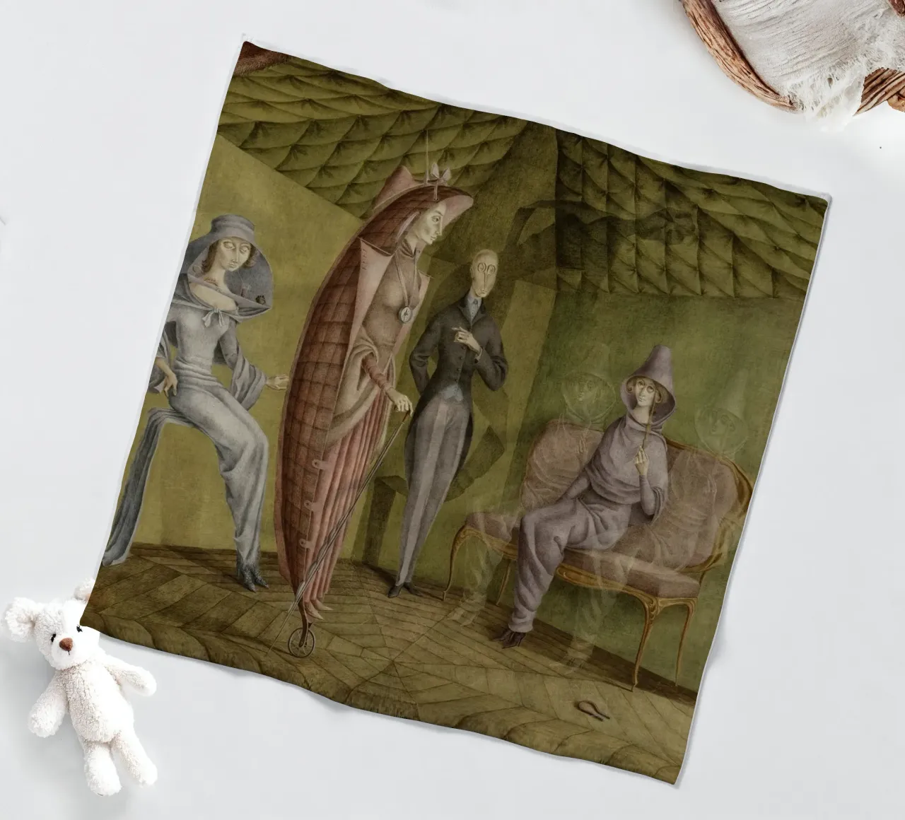 Remedios Varo Ladies' Suit fleece blanket by Kunze Gallery