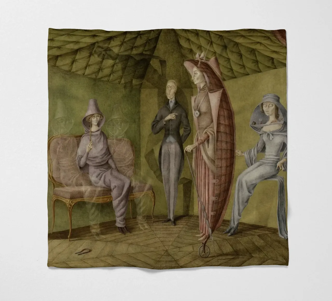 Remedios Varo Ladies' Suit fleece blanket by Kunze Gallery