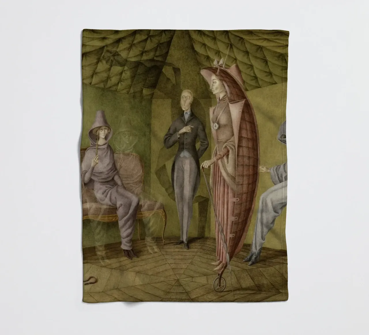 Remedios Varo Ladies' Suit fleece blanket by Kunze Gallery