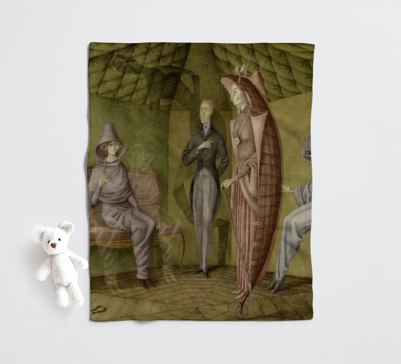 Remedios Varo Ladies' Suit fleece blanket by Kunze Gallery
