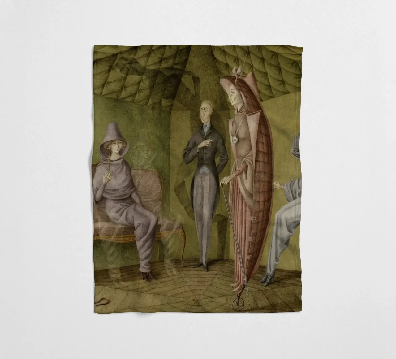 Remedios Varo Ladies' Suit fleece blanket by Kunze Gallery
