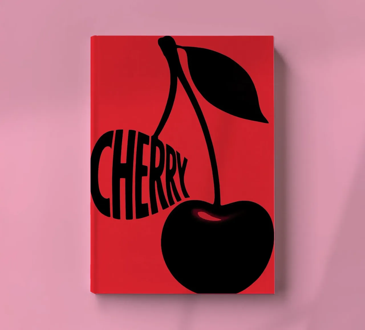Retro Cherry Typography Art Print notebook by inspirational quote