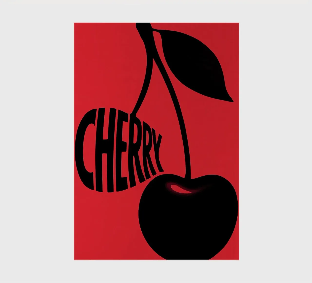 Retro Cherry Typography Art Print notebook by inspirational quote