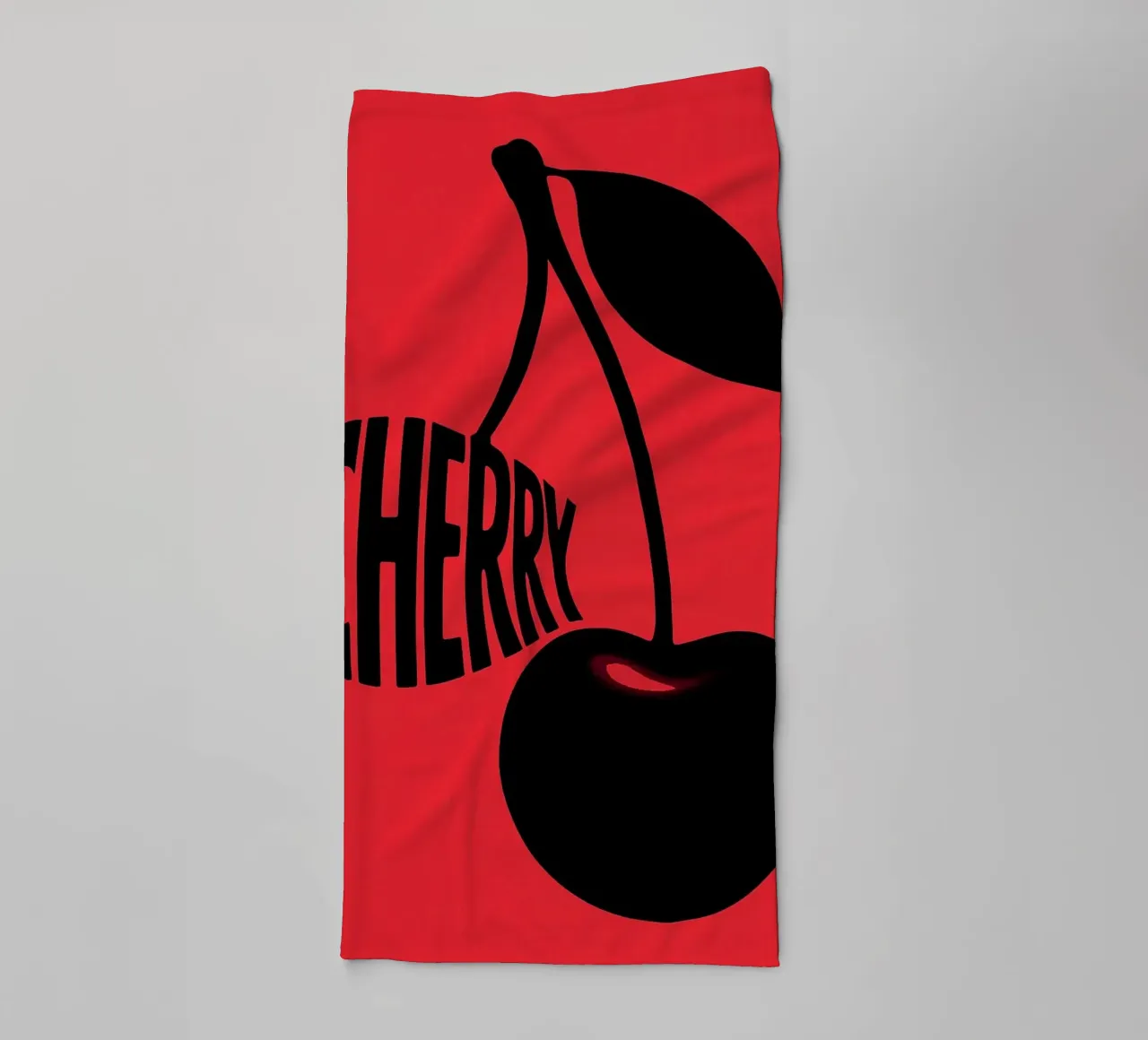 Retro Cherry Typography Art Print towel by inspirational quote