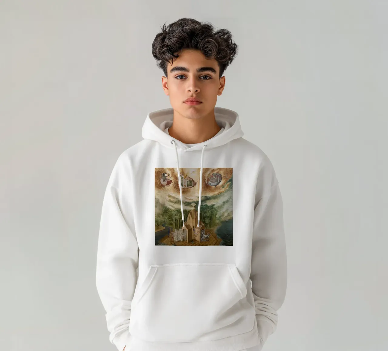 Remedios Varo Microcosmo (o determinismo) felpa con cappuccio da Kunze Gallery