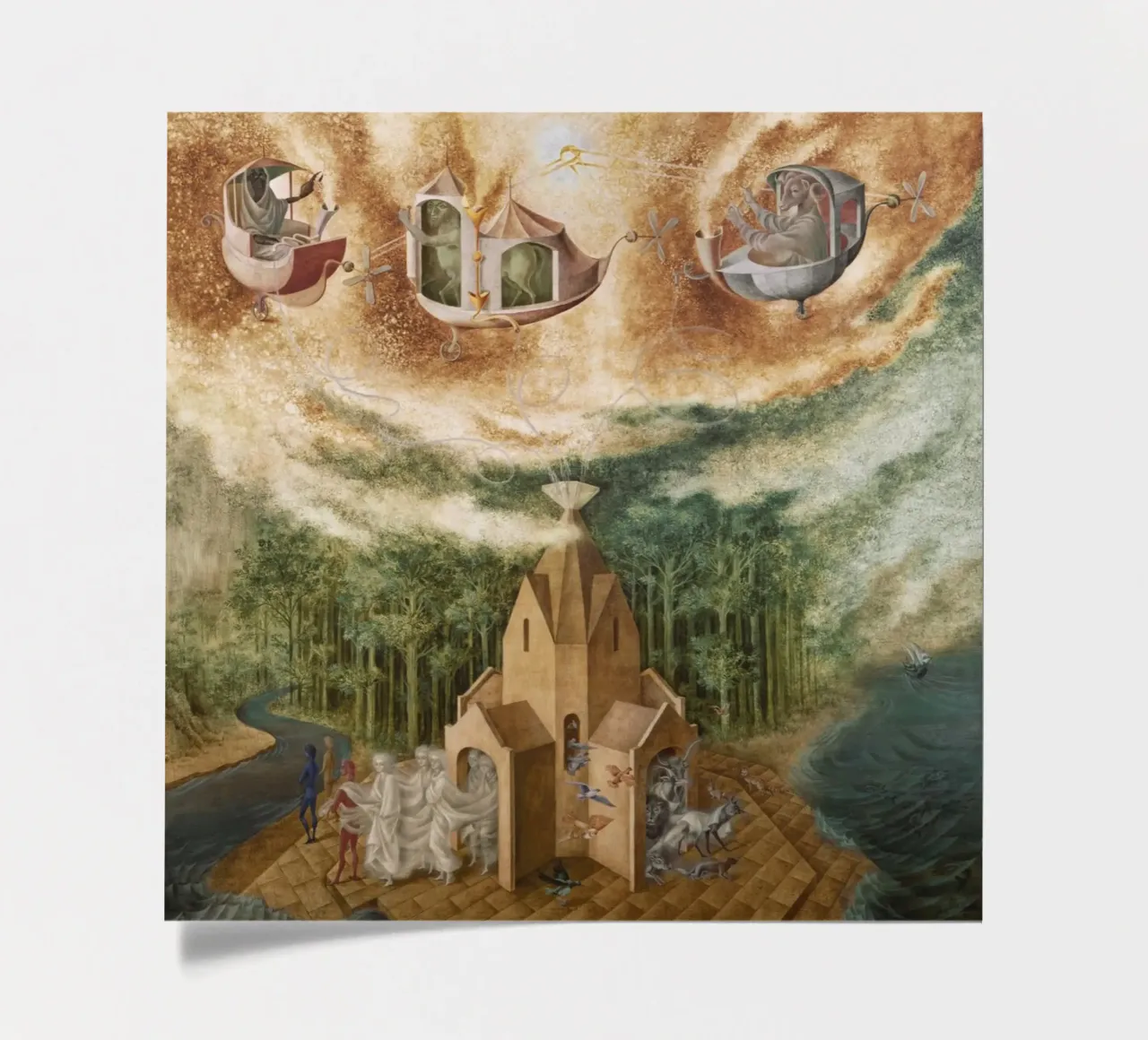 Remedios Varo Mikrokosmos (oder Determinismus) Stickerbogen von Kunze Gallery