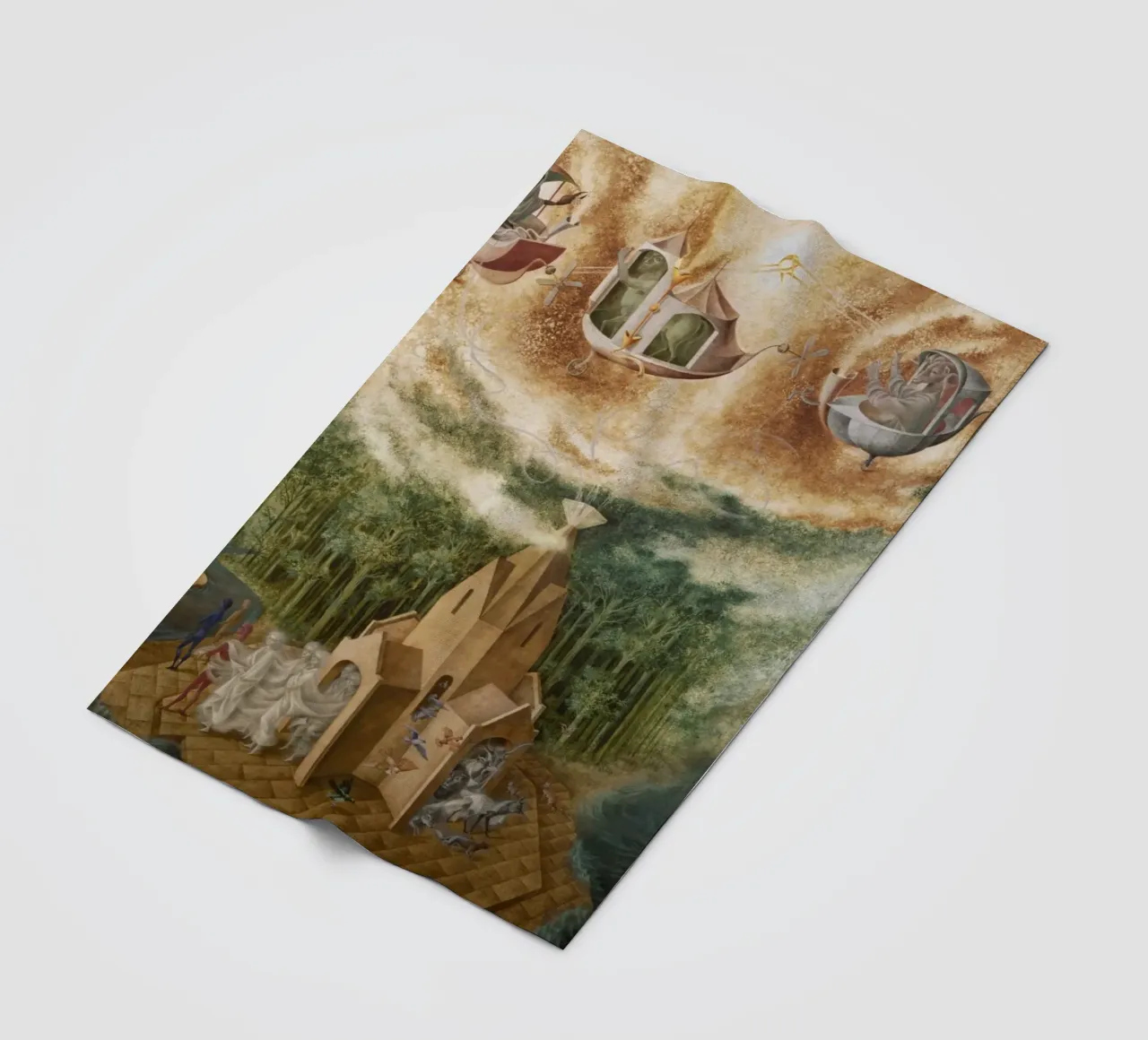 Remedios Varo Microcosmo (o determinismo) coperta in pile da Kunze Gallery