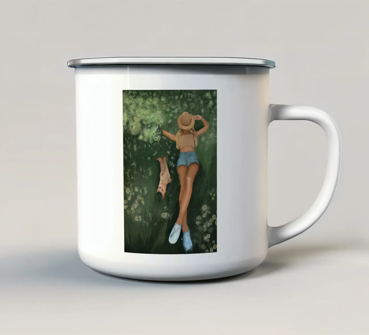 Zampe e petali tazza in smalto da Verse