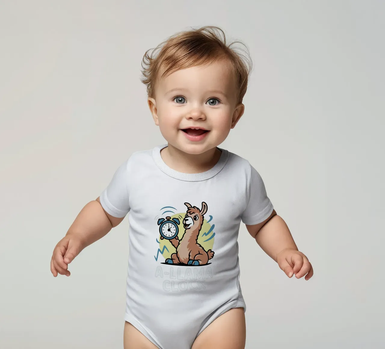 A-llama Clock body neonato maniche corte da edsonramosart