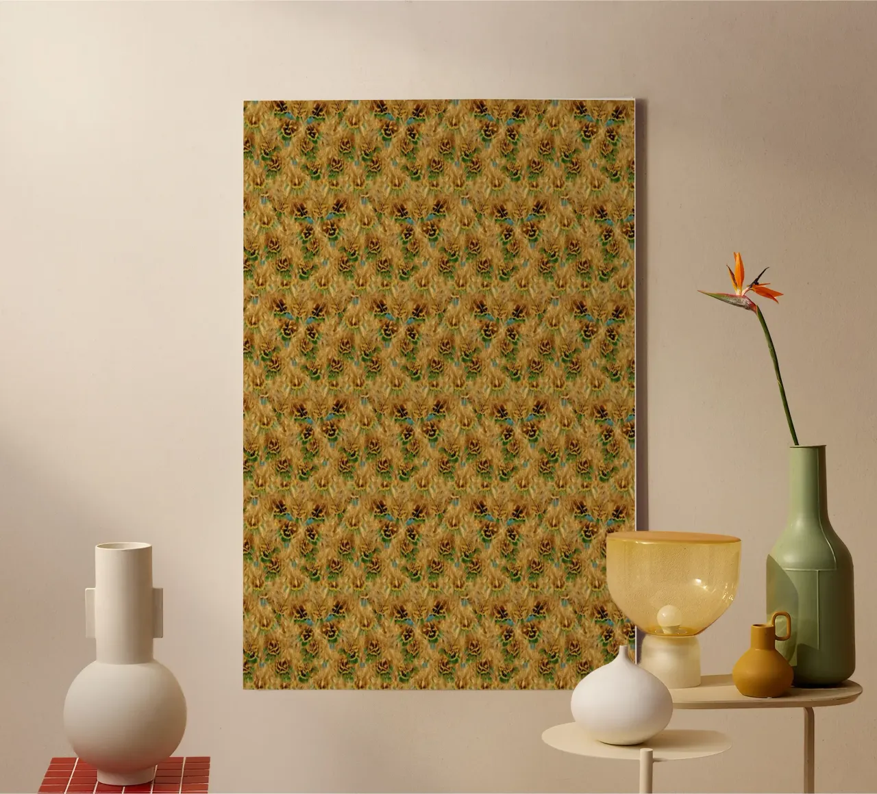 Fluffy Feathers tela con Cornice a cassetta da Curious Collections by Marielle Leenders