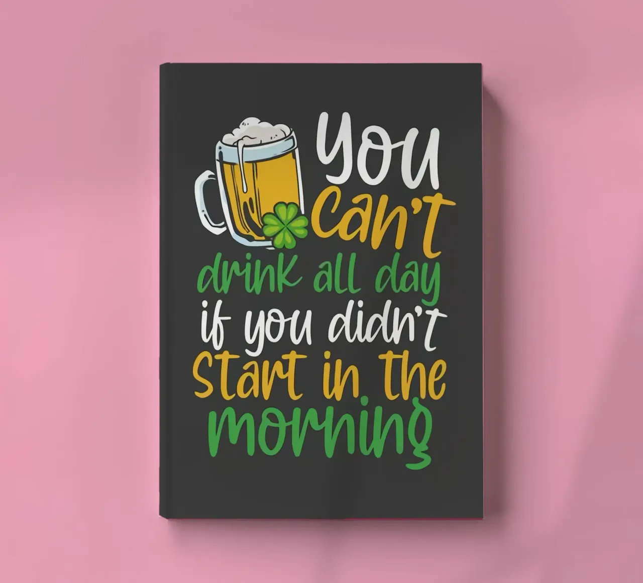 Beer Quotes Printing Art notebook by Jodie Art