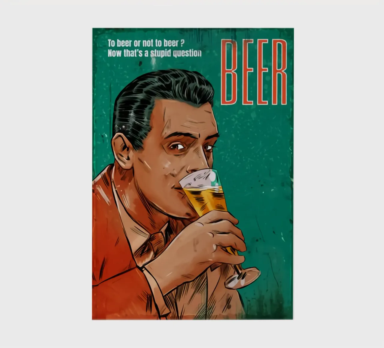 A Man Represent A Beer Portrait notebook by Jodie Art