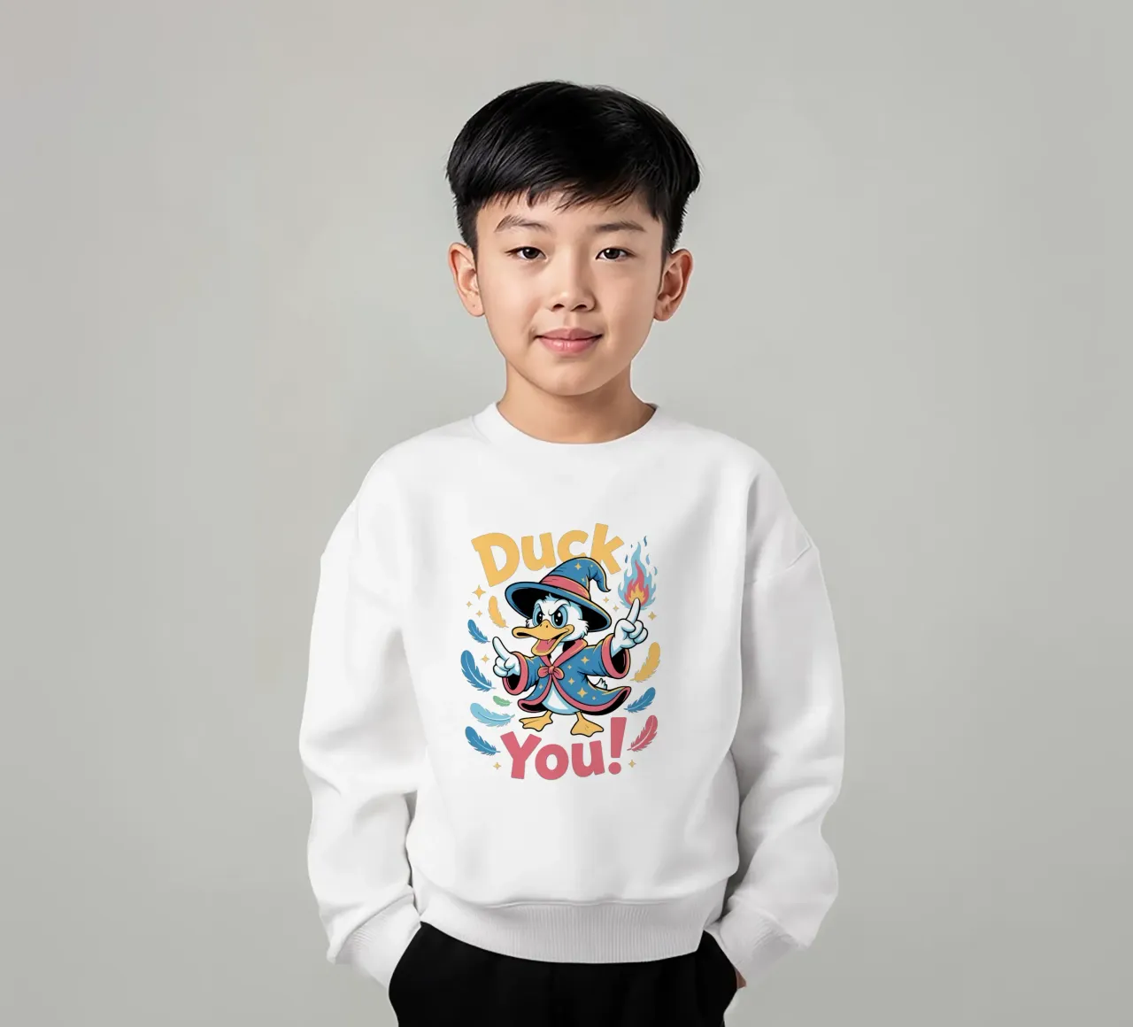 Duck You felpa bambino da edsonramosart