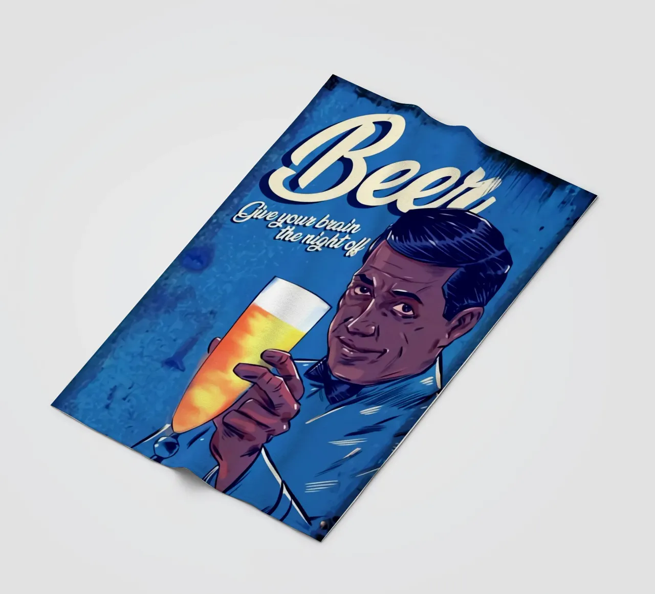 La migliore serata con una birra coperta in pile da Jodie Art