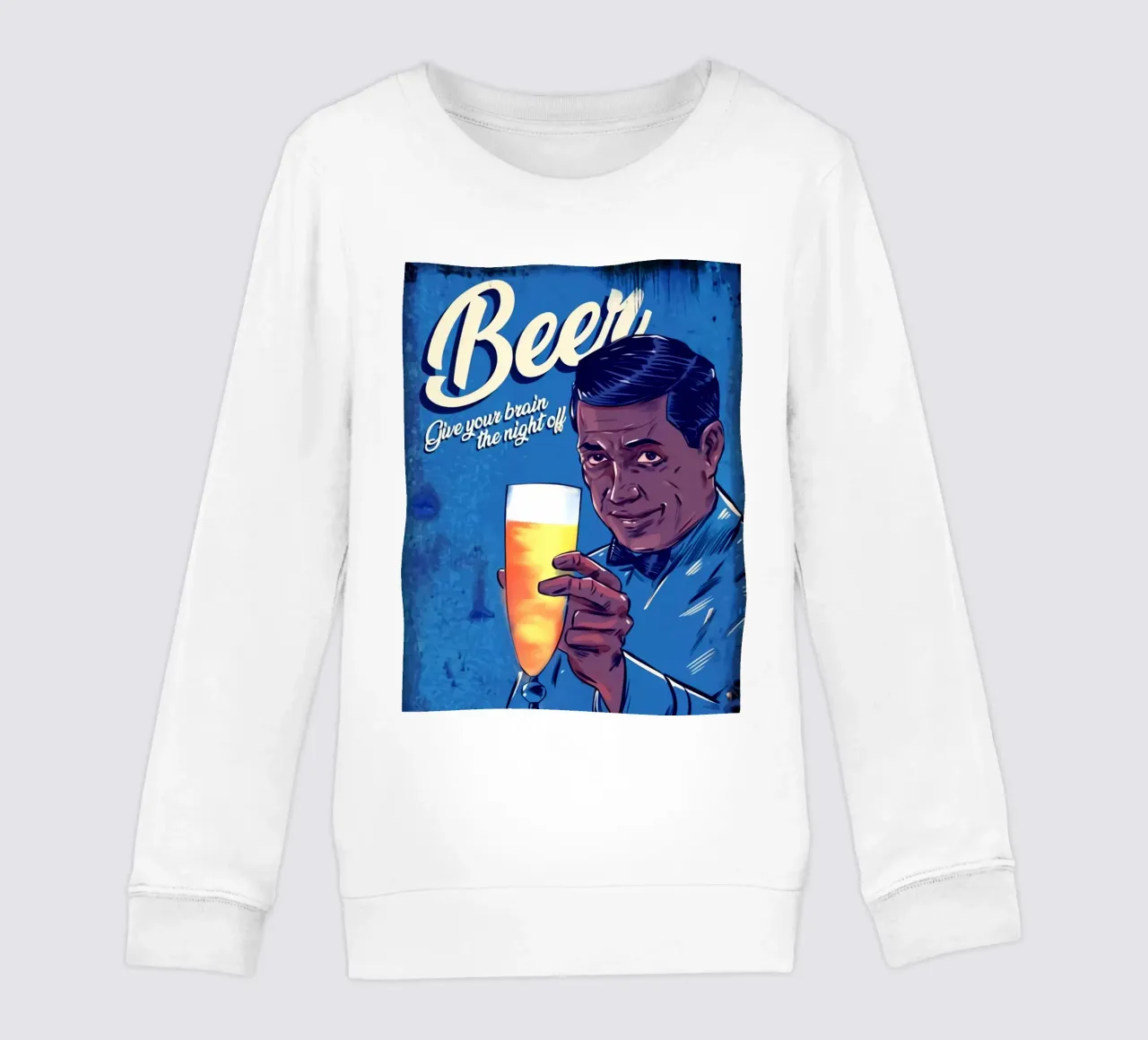 La migliore serata con una birra felpa bambino da Jodie Art