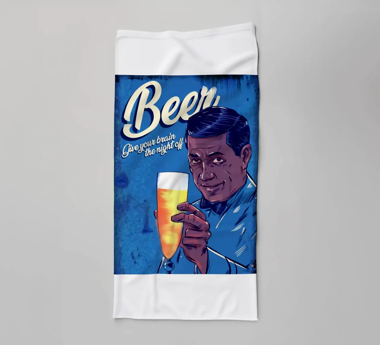 La migliore serata con una birra asciugamano da bagno da Jodie Art