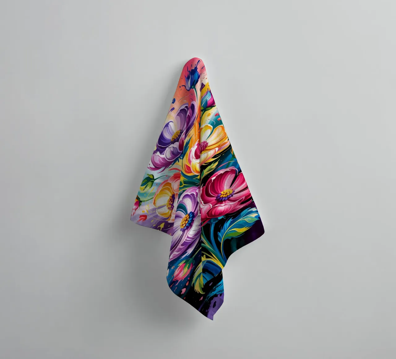 Flower Painting Colorful asciugamano da bagno da Jeff Studio