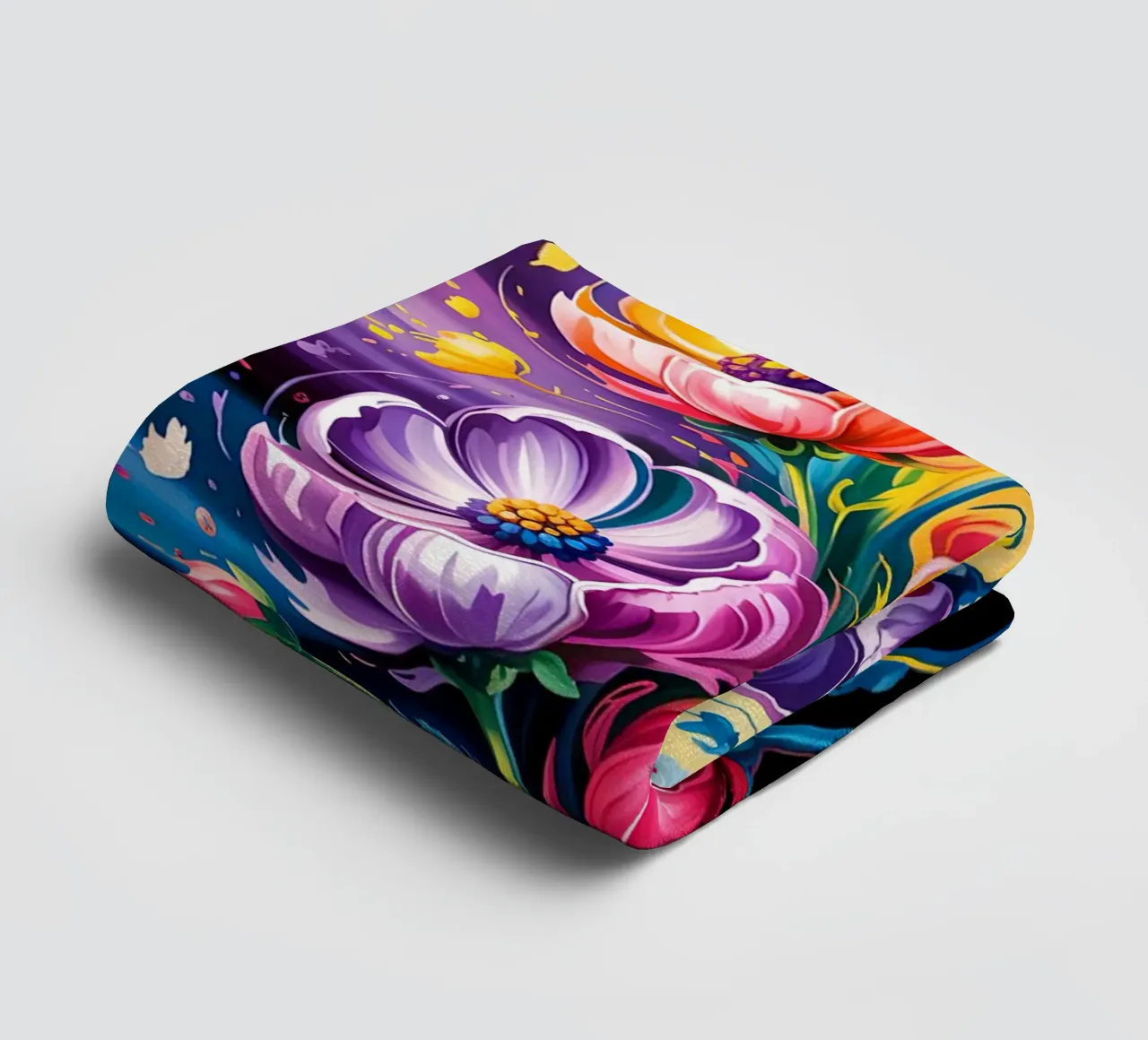 Flower Painting Colorful asciugamano da bagno da Jeff Studio
