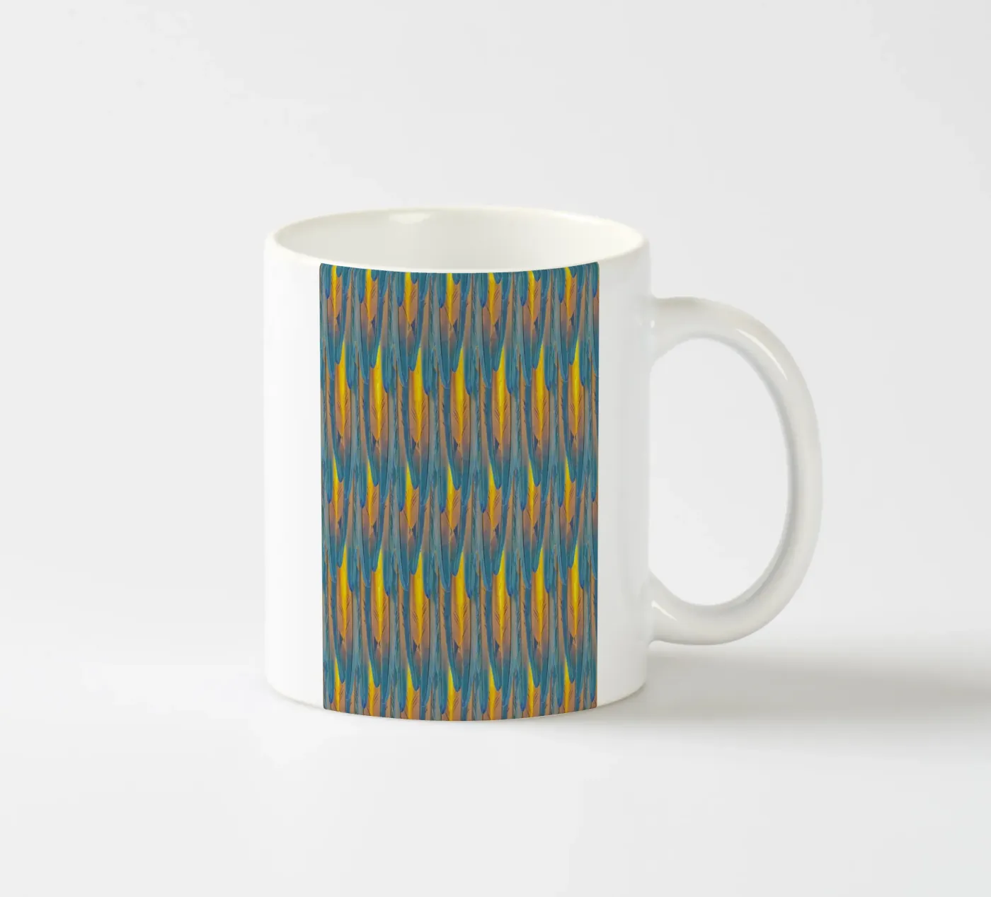 Feathers ceramic mug by Curious Collections by Marielle Leenders