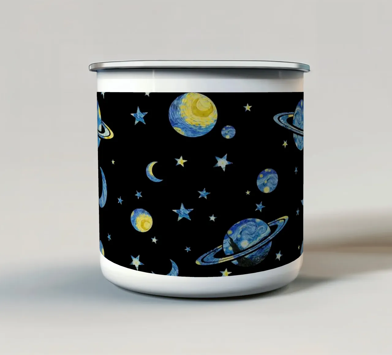 Starry Sky tazza in smalto da Vivi Nicolin