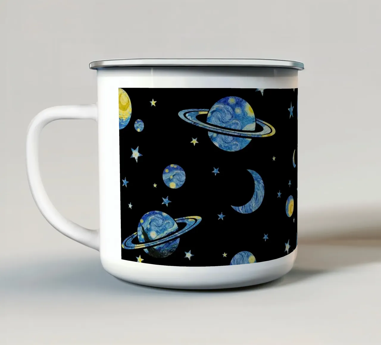 Starry Sky tazza in smalto da Vivi Nicolin