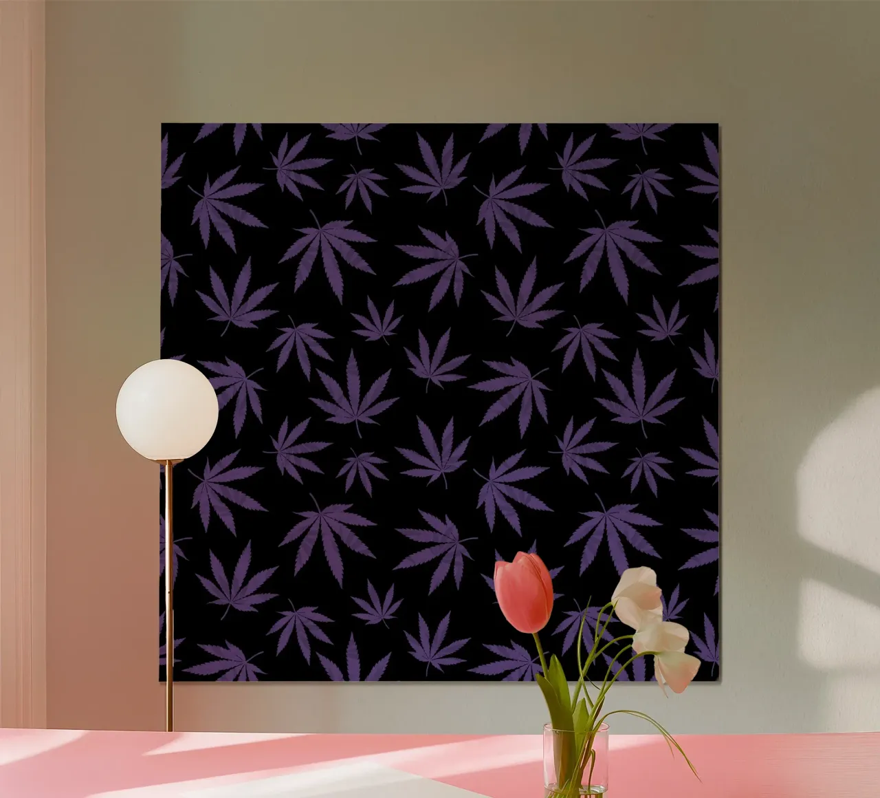 Purple Haze poster with wooden frame by Vivi Nicolin