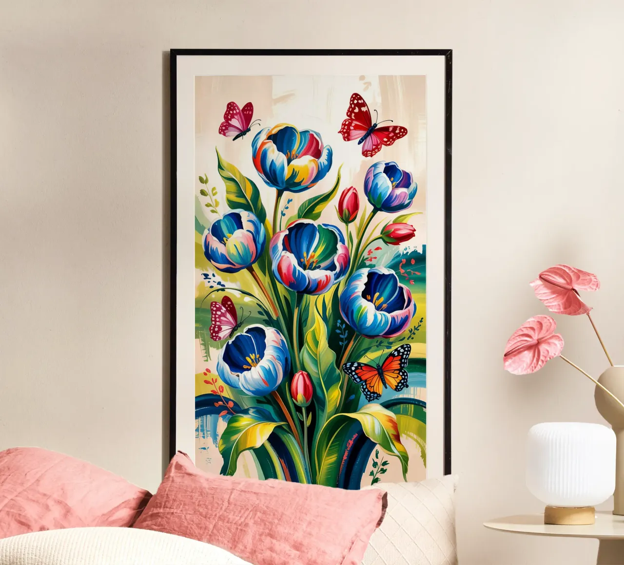 Flower With Butterfly poster da Jeff Studio
