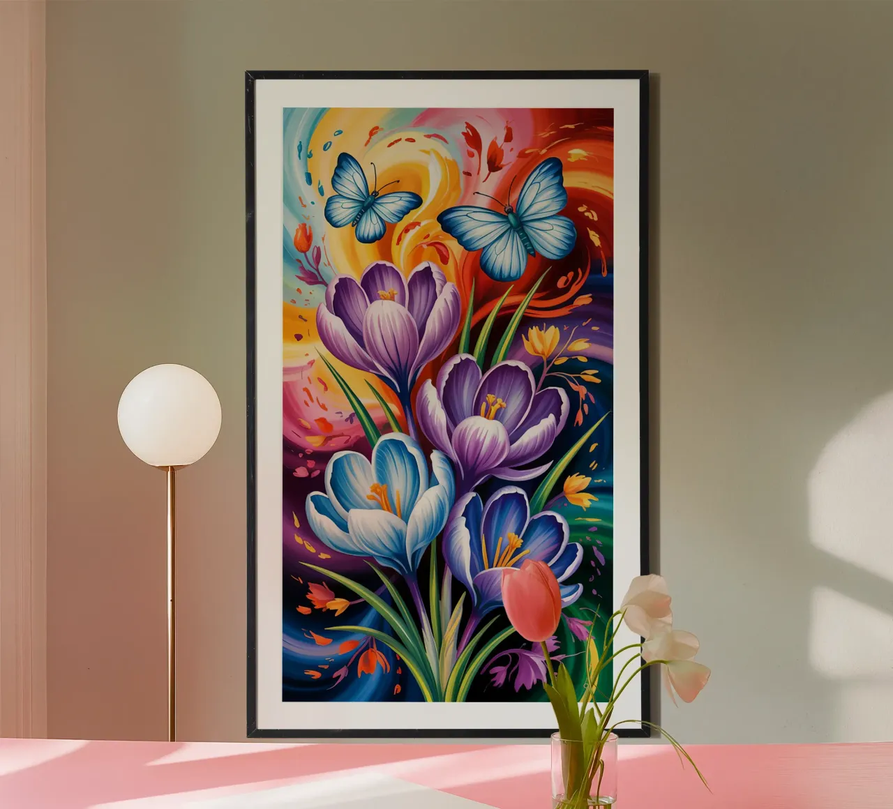 Flower Purple with Butterfly poster da Jeff Studio