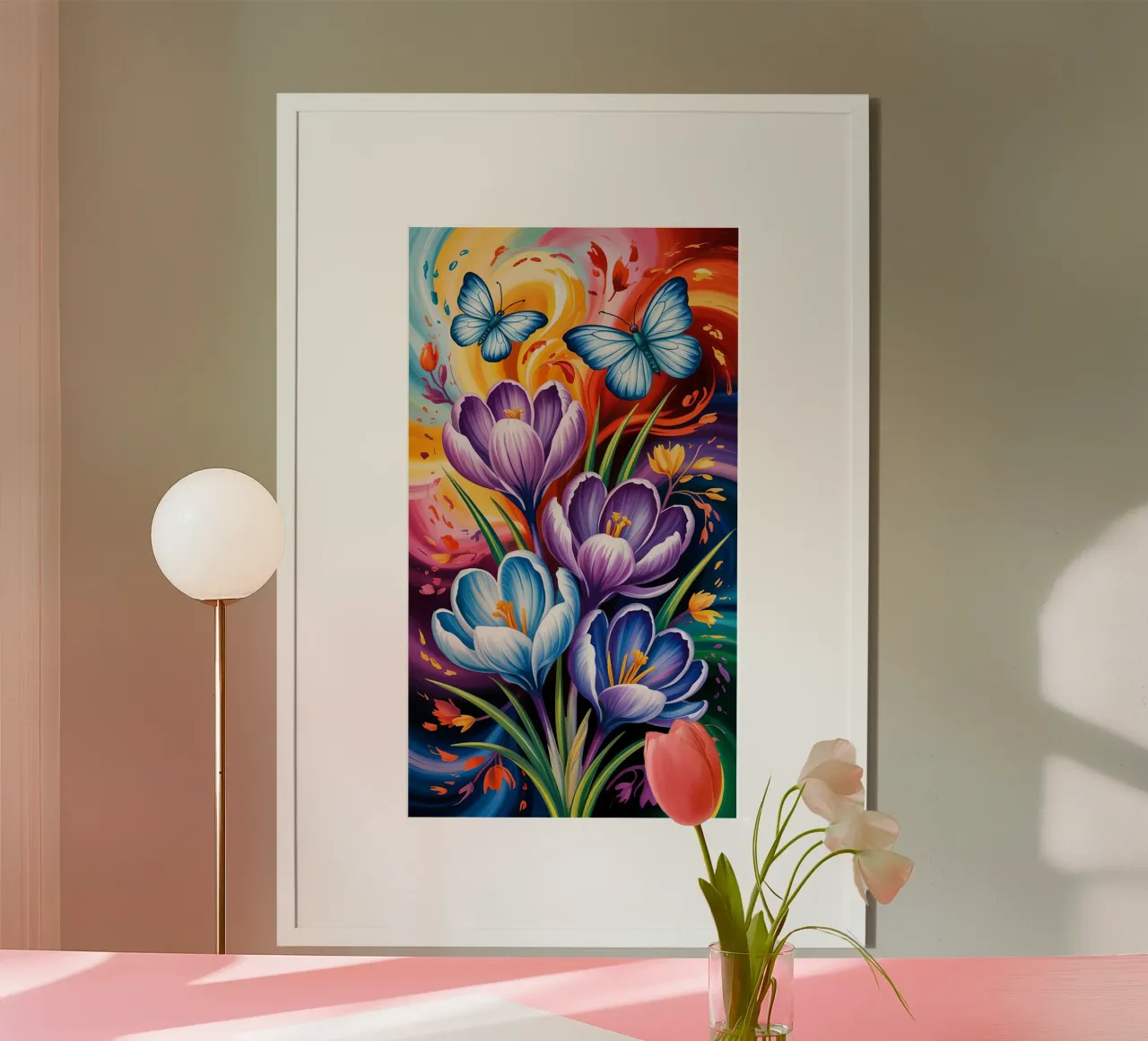 Flower Purple with Butterfly poster da Jeff Studio