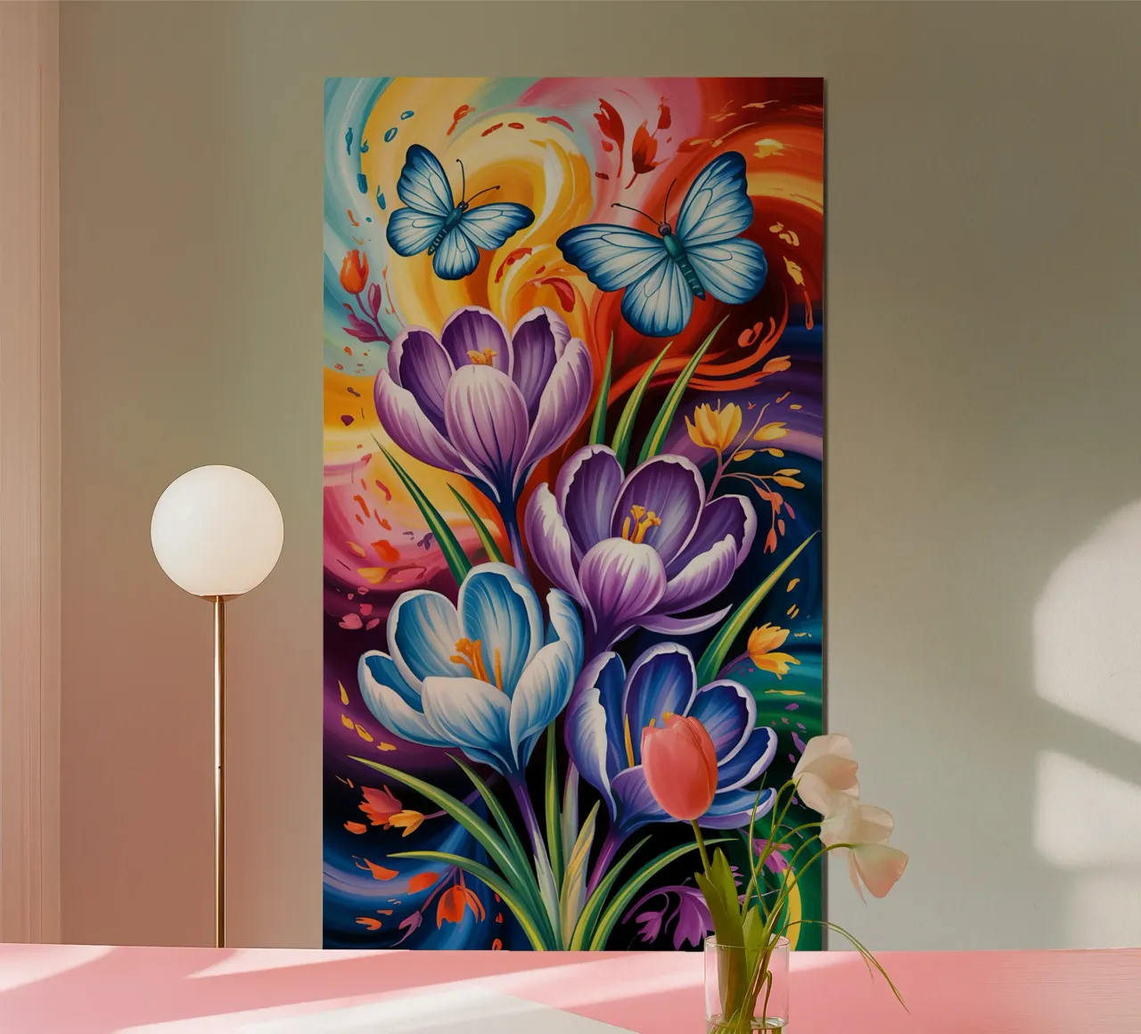 Flower Purple with Butterfly poster da Jeff Studio