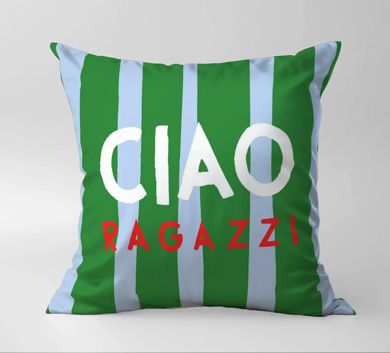 Ciao Ragazzi cuscino da Attaboy Dsgn