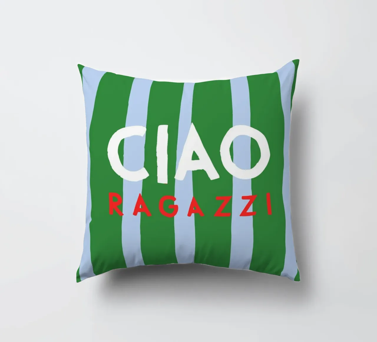 Ciao Ragazzi cuscino da Attaboy Dsgn